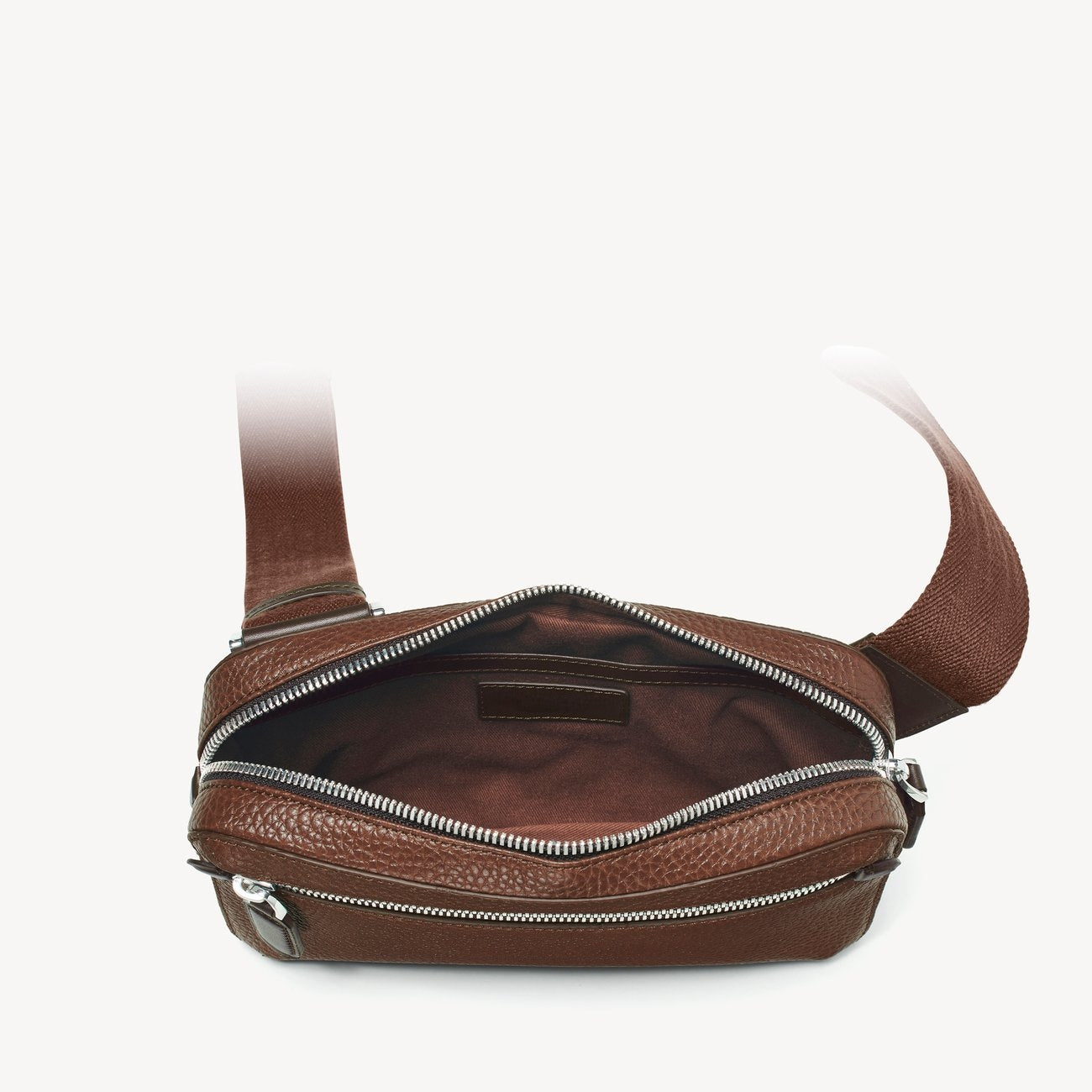 Bolso bandolera compacto Reporter cuero cobre granulado