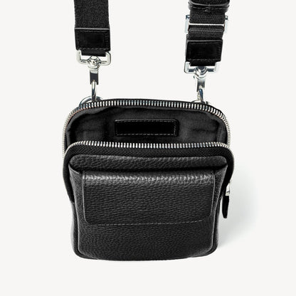 Bolso bandolera para teléfono Reporter color negro granulado